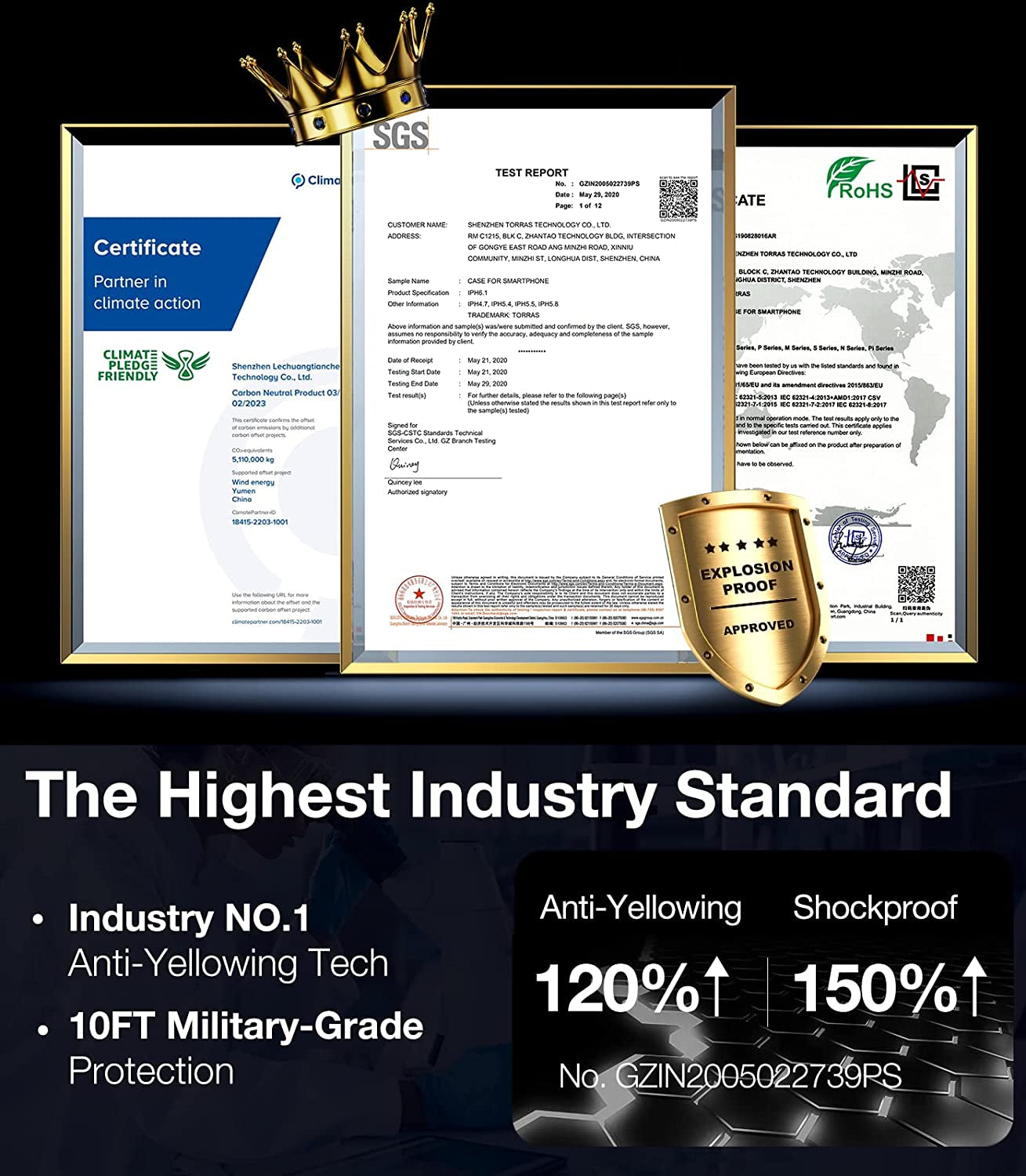 TORRAS Diamond Clear Designed for Iphone 14 Case [Never Yellowing] [Military Grade Anti-Drop] Hard PC Back Flexible Bumper Shockproof Protective Slim Phone Cover 6.1 Inch, Clear  TORRAS   