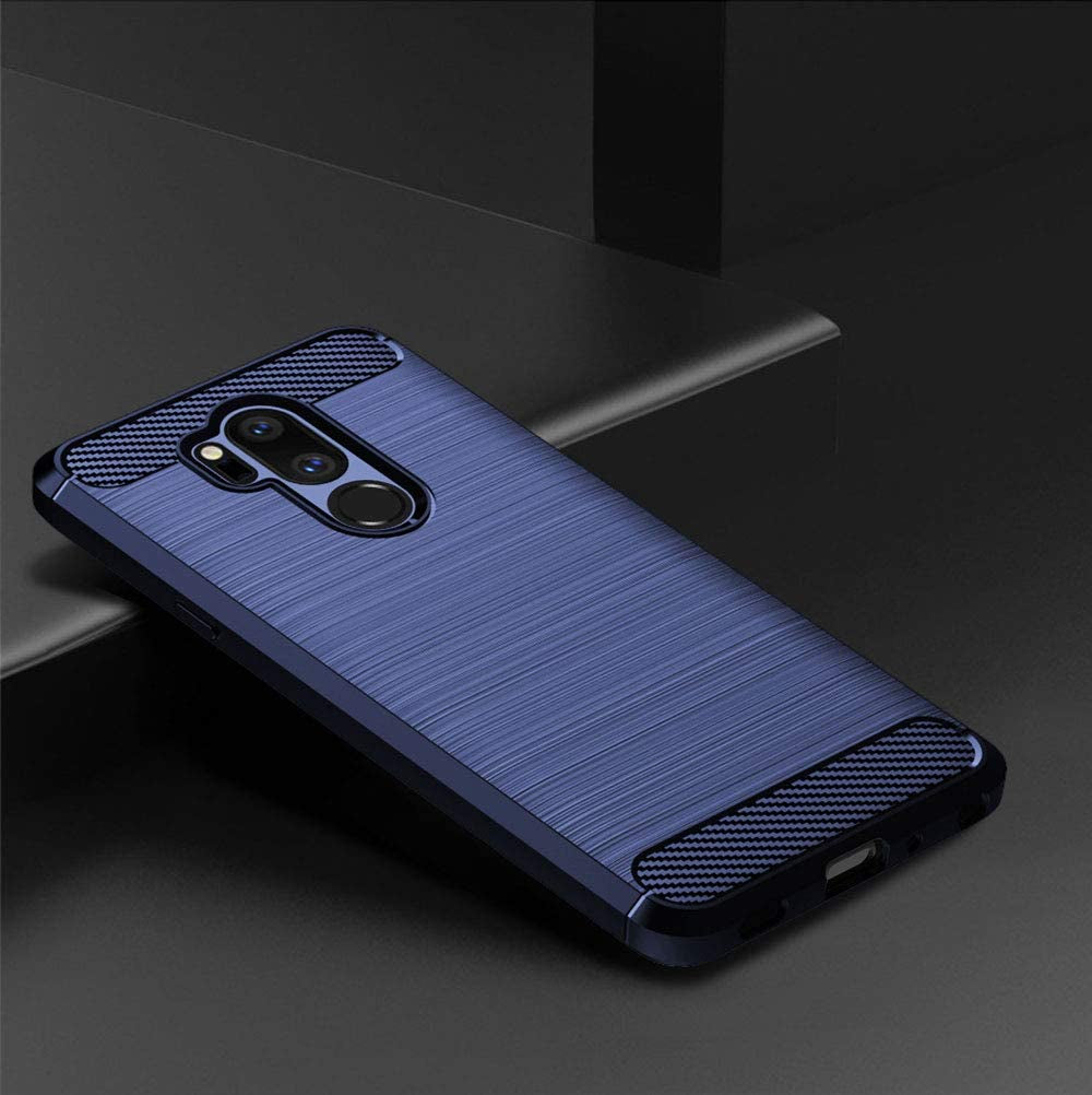 DONGDEAR Case for LG G7 Thinq Case Soft Skin Silicone,Lg G7 Phone Case, Slim Thin Flexible TPU Scratch Resistant Rubber Shockproof Protective Cases Cover for LG G7(Brushed Blue)  DONGDEAR   