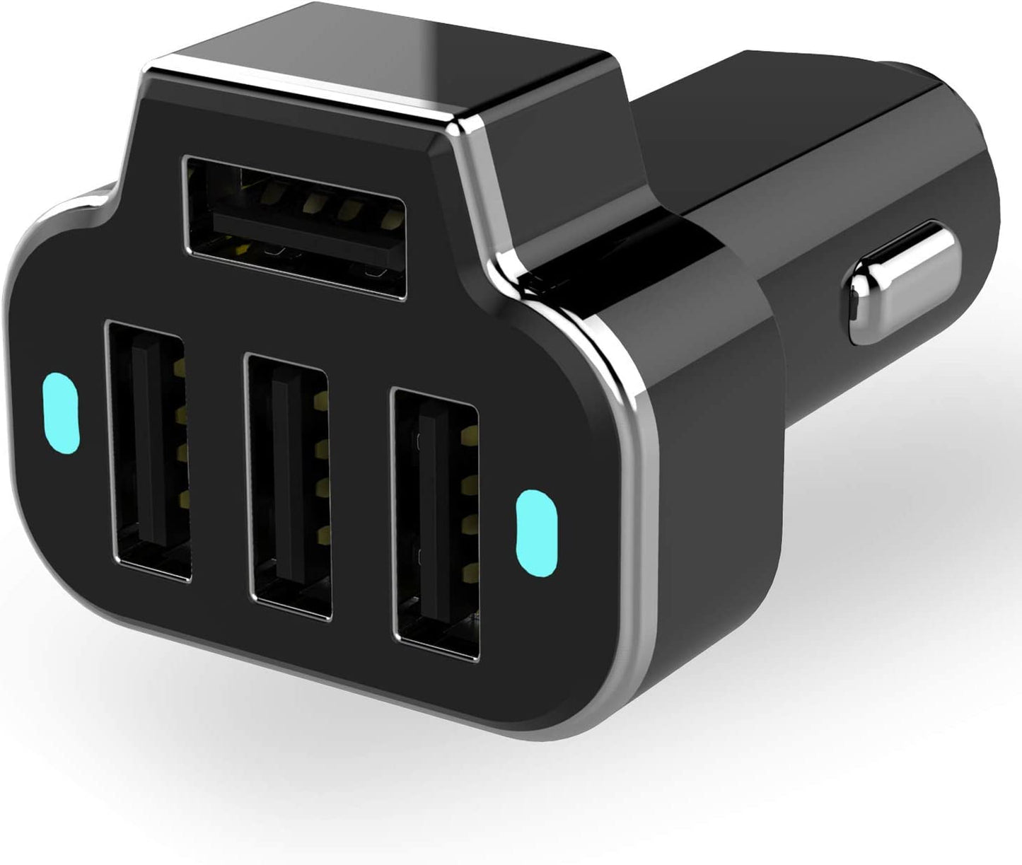 Aduro 4 Port Car Charger USB Adapter, 12V Fast Car Charger USB Adapter Power Station 5.2A/26W Output (Black)  Aduro Products LLC   