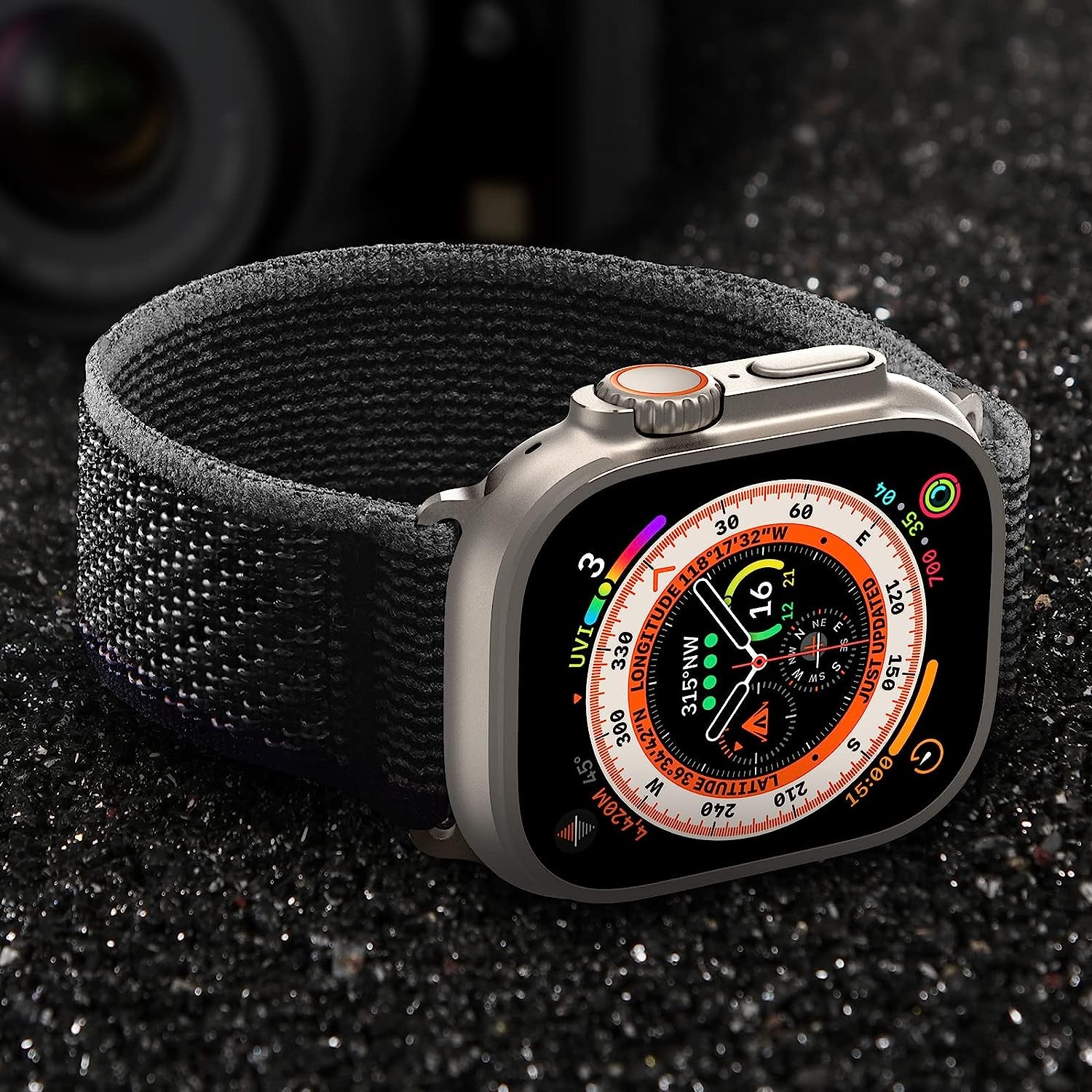 LEUNGLIK Trail Loop Compatible with Apple Watch Ultra 49Mm, Iwatch Series 8/7/6/SE/5/4 [45/44Mm], Series 3 [42Mm], Nylon Stretchy Braided Strap for Men Women - Metal Connectors  LEUNGLIK   