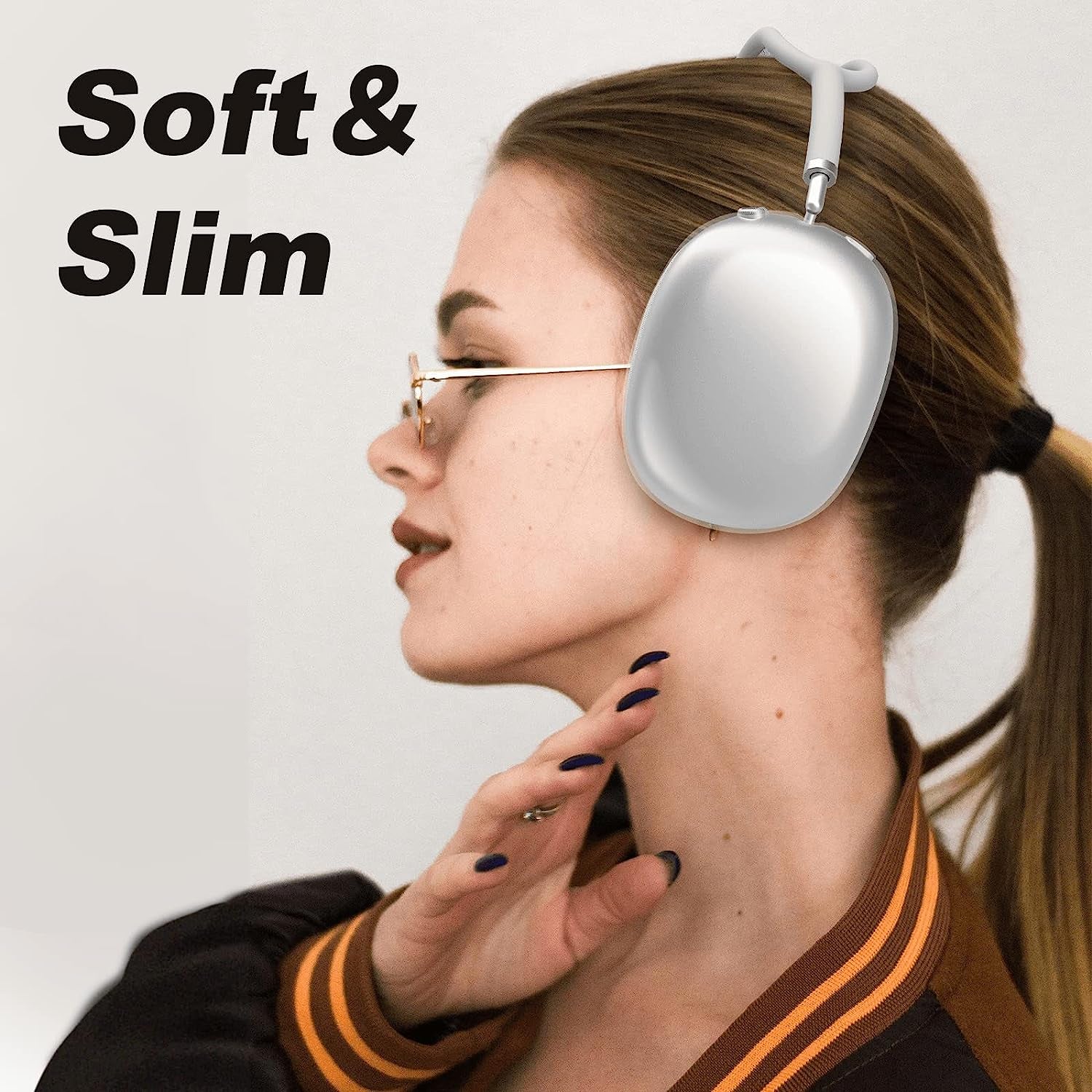 Foweroty Case Cover for Airpods Max, Soft TPU Clear Anti-Scratch Protective Cover for Airpod Max, Transparent Accessories Skin Protector for Airpods Max Headphones (Clear)  Foweroty   