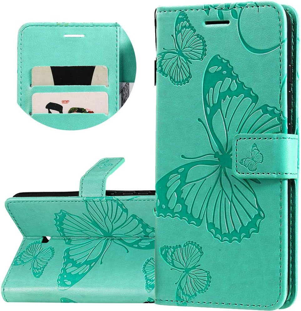 ISADENSER LG V40 Thinq Flip Case LG V40 Thinq Wallet Case LG V40 Case Butterfly [Business Embossing] [Kickstand Flip] [Card Slot] [Magnetic Clasp] Flip Phone Case for LG V40 Purple Butterfly KT  LEMAXELERS C] Butterdlykt-Flipcase-8  