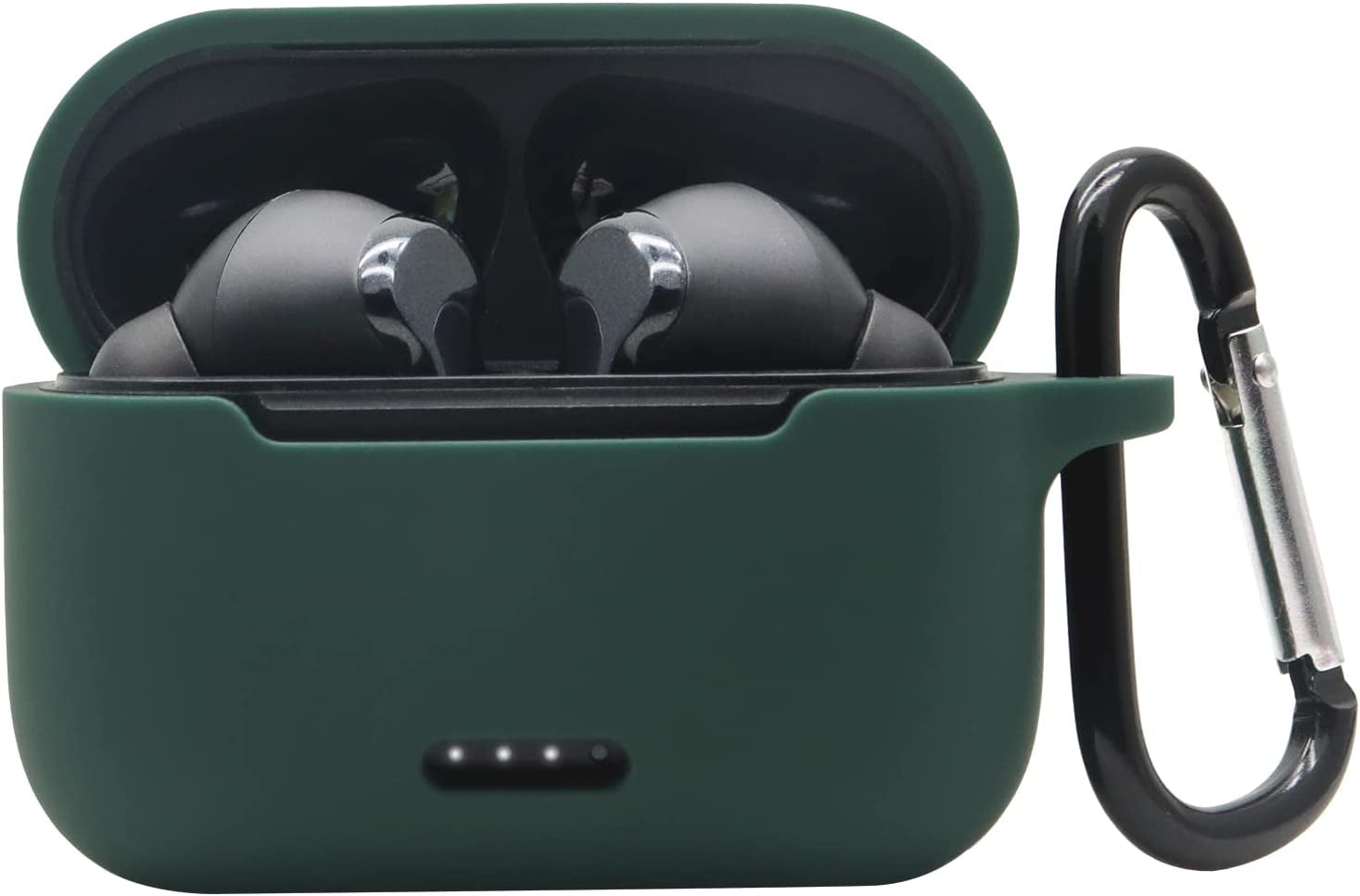 Claiol Silicone Case for TOZO NC2, Premium Shockproof Protective TOZO NC2 Case Cover with Keychain. (Black)  CLAIOL Darkgreen  