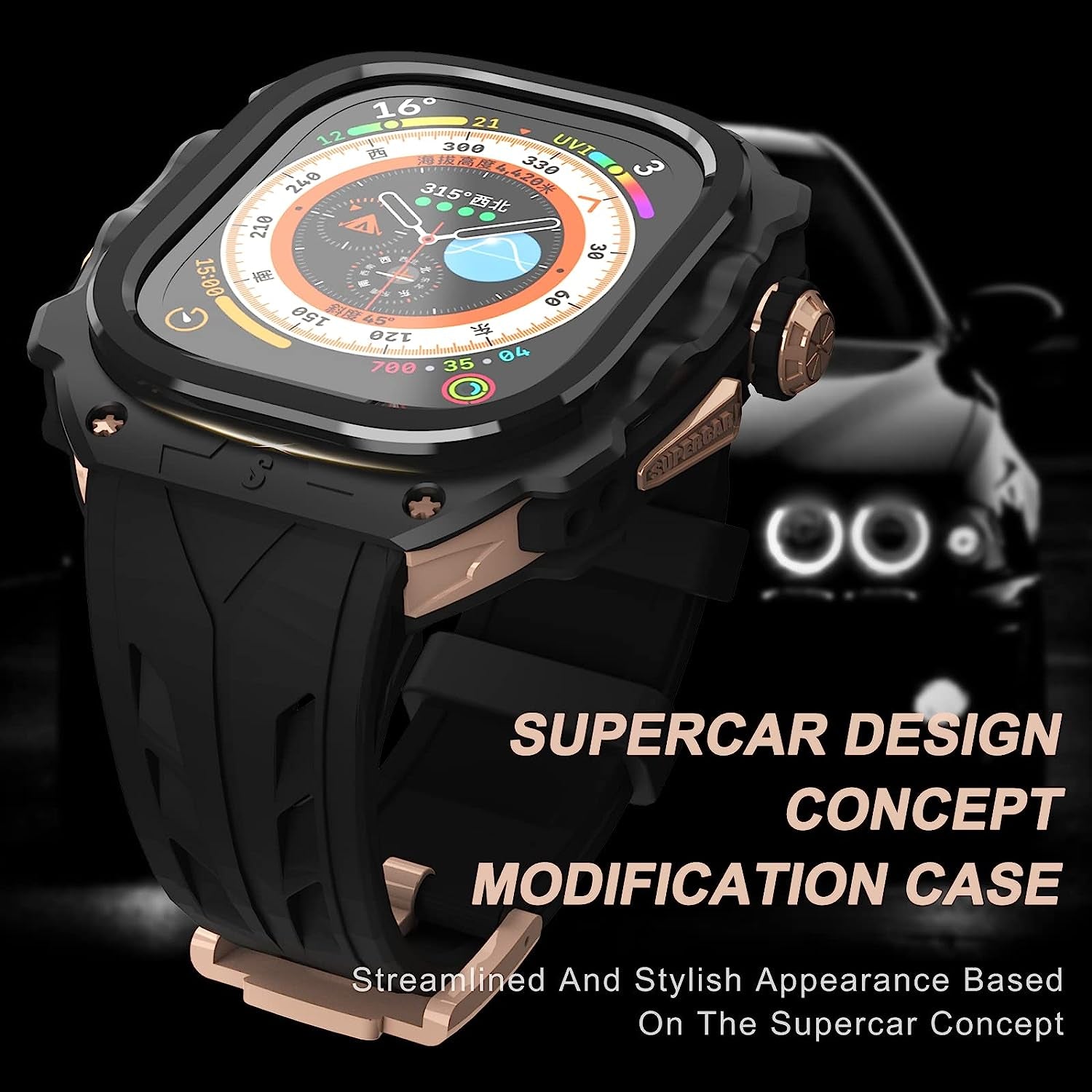 Yimingsun Metal Case for Apple Watch Ultra 49Mm Band Men Rugged Case Bumper Heavy Duty Metal Cover for Apple Watch Ultra 49Mm  YiMingSun   