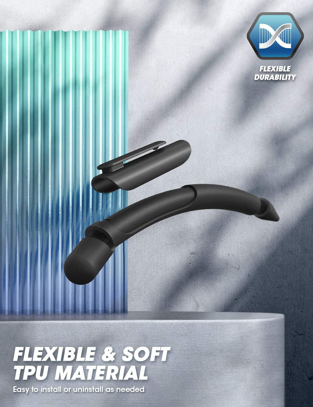 SUPCASE Silicone Protective Case for Apple Pencil (1St Generation), Anti-Slip Grip with Nib Cover (3 Pieces) Accessories (Black)  SUPCASE   