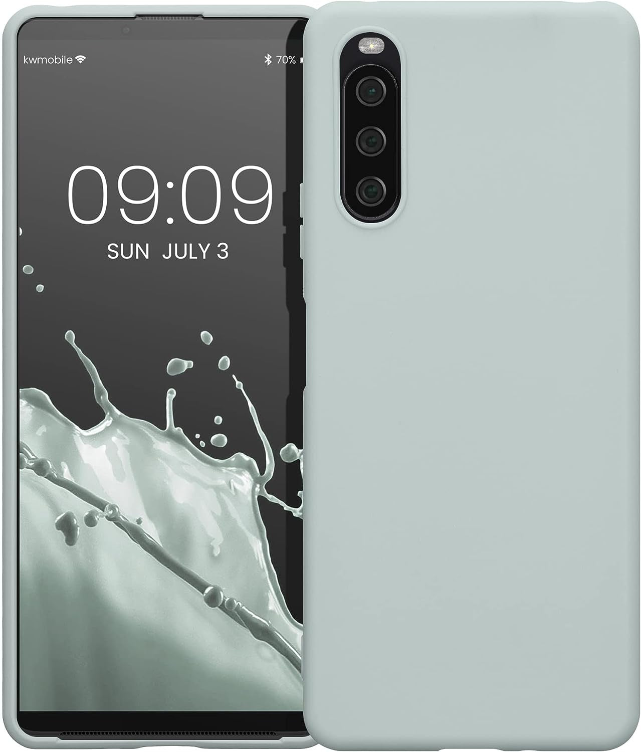 Kwmobile Case Compatible with Sony Xperia 10 IV Case - Soft Slim Protective TPU Silicone Cover - Cool Mint  KW-Commerce   