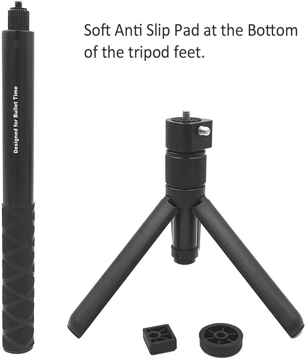 Ieago RC Extended Selfie Stick Invisible Bullet Time Cord Rotatable Handle with Integrated Tripod for Insta360 X3 / ONE X2 / ONE X/ONE/GO 2 / ONE R/ONE Rs/Gopro Series Camera  iEago RC   
