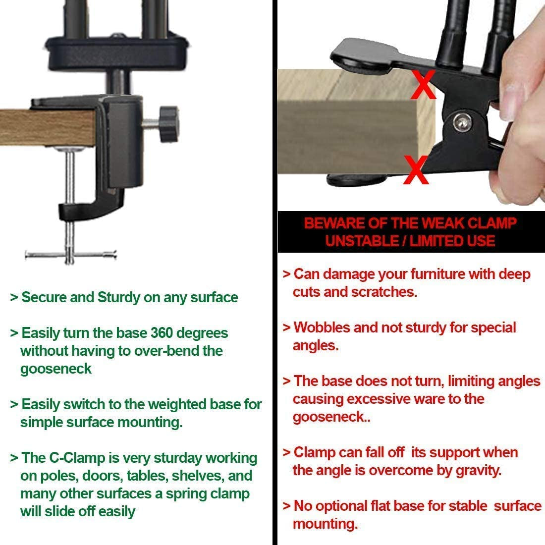 Aggels 3.5" LED Ring Light with Stand, Phone Holder, C-Clamp. Selfie Halo Light for Photography/Makeup/Streaming/Tiktok, Gooseneck 360° Rotation, 33 LED Levels, Compatible Ios & Android  AGG   