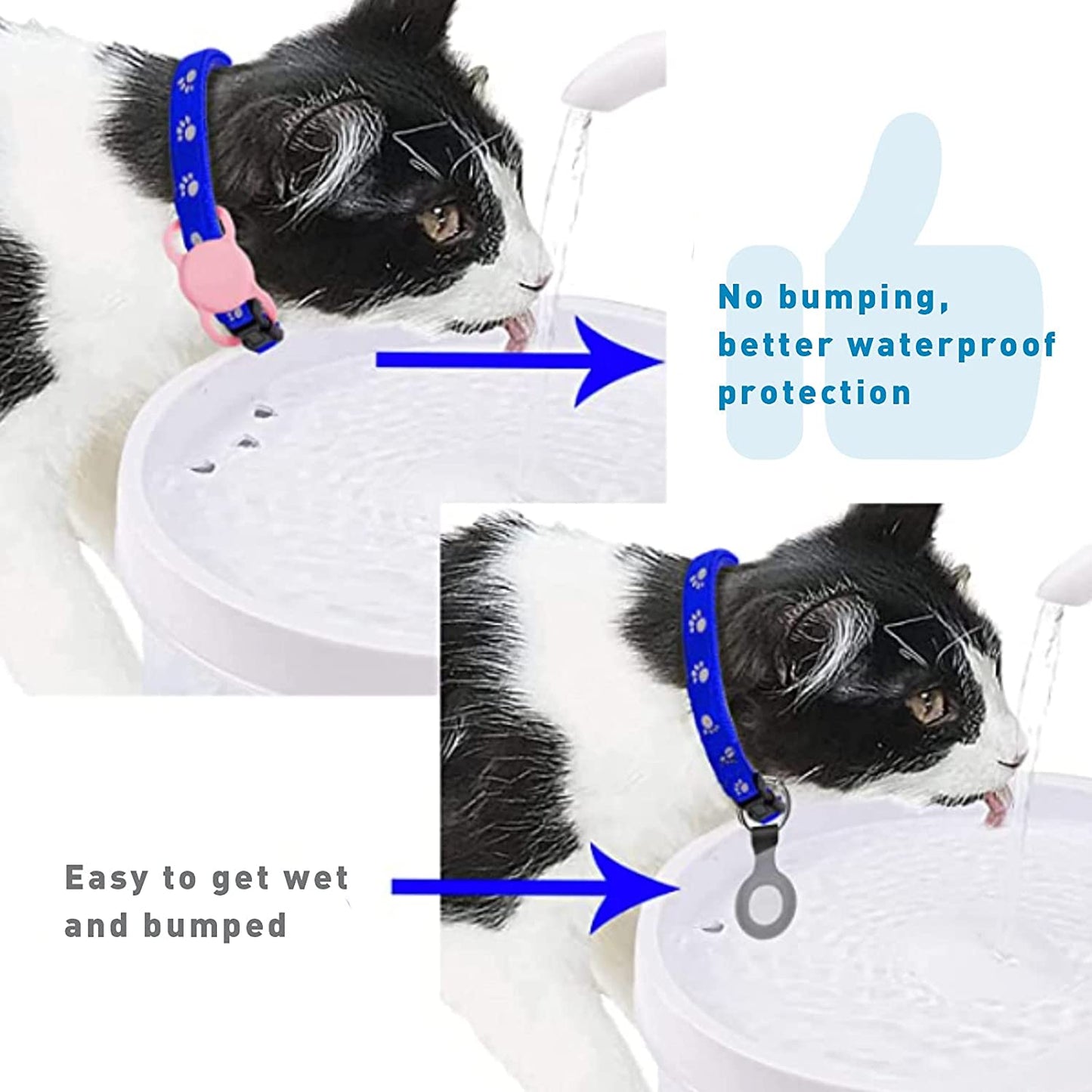 Air Tag Dog Collar Holder Waterproof Small Compatible Protective Cover for Apple Airtag GPS Tracking Dog Cat Soft Silicone Waterproof Protective for Pet Dog Cat and Children Elderly Bags  YAFIYGI   