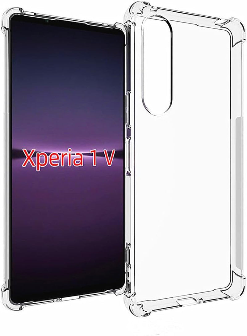 Aikukiki Case for Sony Xperia 1 V,Sony Xperia 1 V 5G Case,Tpu Soft Silicone Bumpers Protective Cover Anti-Scratch Shockproof Phone Case for Sony Xperia 1 V 5G 2023 (Clear)  Aikukiki   