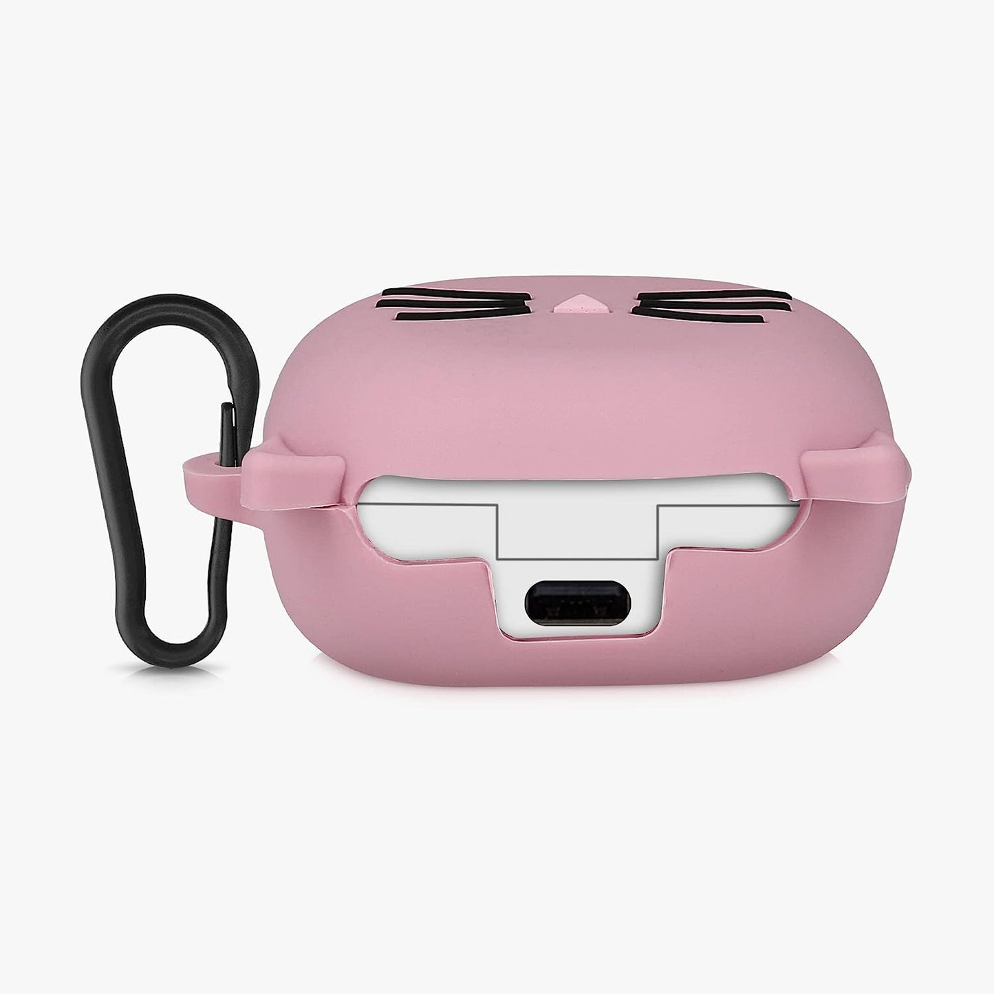 Kwmobile Silicone Case Compatible with Samsung Galaxy Buds 2 Pro/Buds 2 / Buds Live - Case Soft Cover - Cat Black/Pink  KW-Commerce   