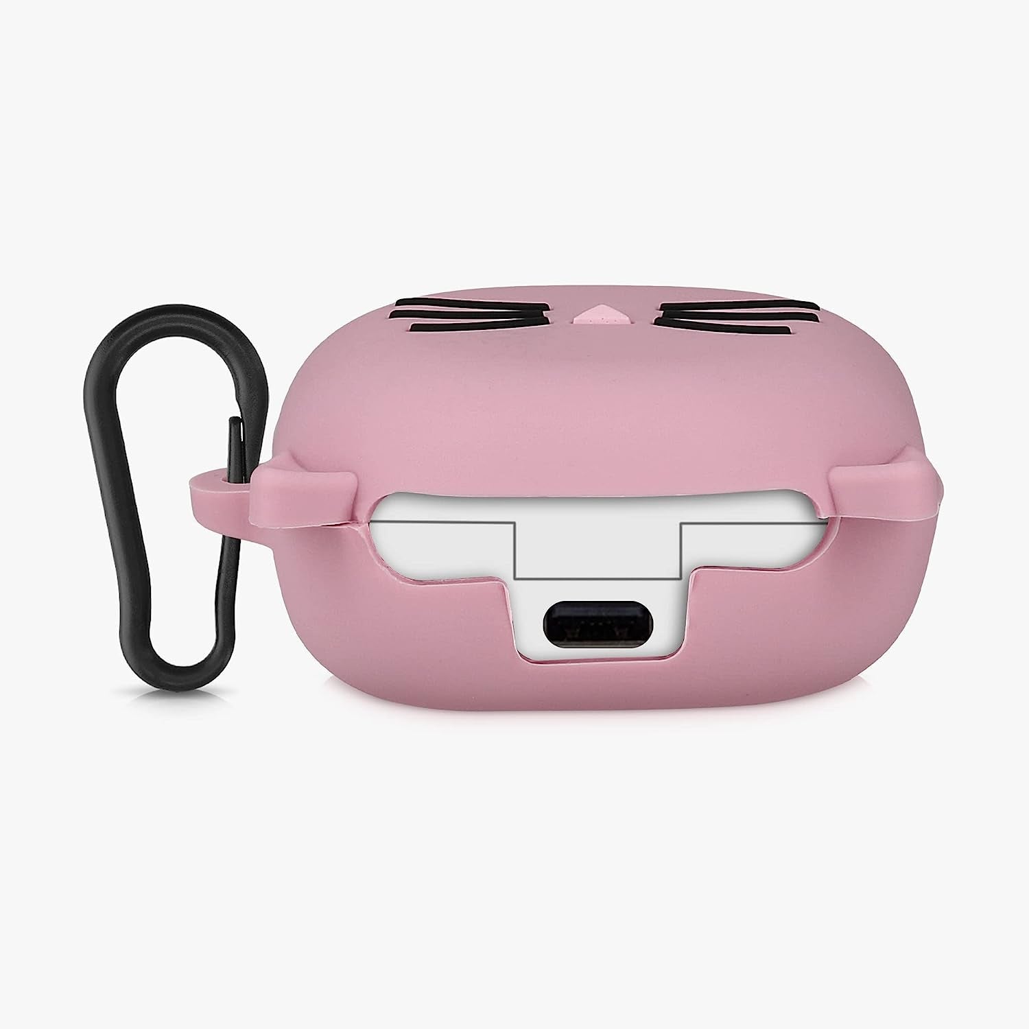 Kwmobile Silicone Case Compatible with Samsung Galaxy Buds 2 Pro/Buds 2 / Buds Live - Case Soft Cover - Cat Black/Pink  KW-Commerce   