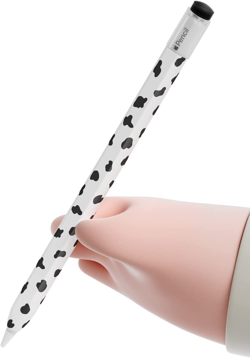 ELETIUO Cow Print Silicone Case for Apple Pencil 2Nd Generaion Cover,Protective Skin Grip Sleeve with Cap Accessories Compatible for Ipad Pro 11 12.9 Inch,Purple  Litumfen Black  