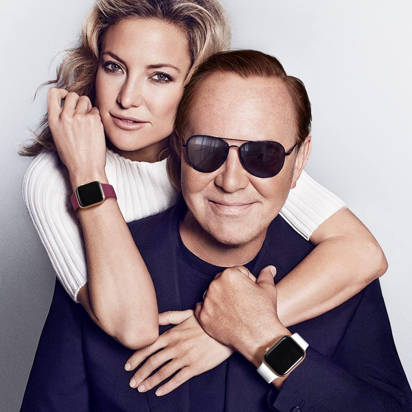 8 Pack Watch Bands Compatible with Apple Watch Band 38Mm 40Mm 41Mm 42Mm 44Mm 45Mm 49Mm for Women Men, Soft Silicone Waterproof Sport Strap Replacement Wristbands for Iwatch Series 8 7 6 5 4 3 2 1 SE  OriBear   