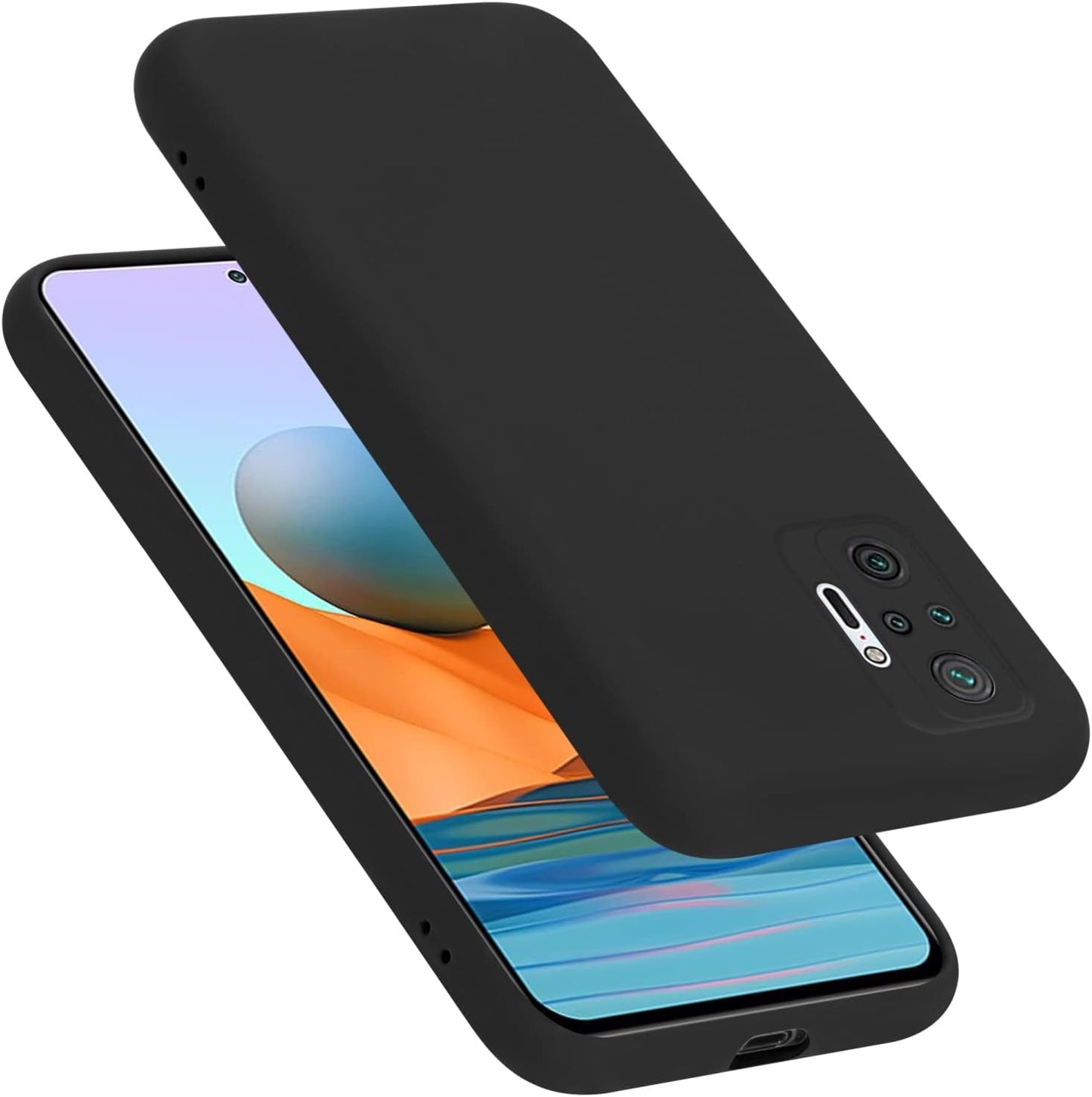 Cadorabo Case Compatible with Xiaomi Redmi Note 10 Pro in Liquid Pink - Shockproof and Scratch Resistant TPU Silicone Cover - Ultra Slim Protective Gel Shell Bumper Back Skin  Cadorabo Liquid Black  