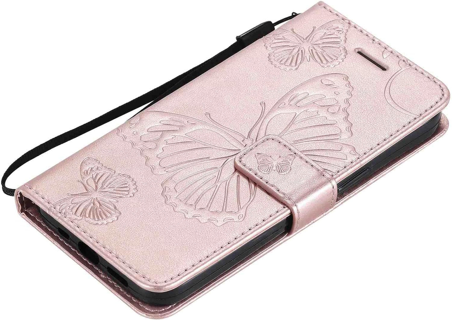 Fansipro Phone Cover Wallet Folio Case for LG V30, Premium PU Leather Slim Fit Cover for LG V30, 2 Card Slots, Exact Fit, Golden  Fansipro   