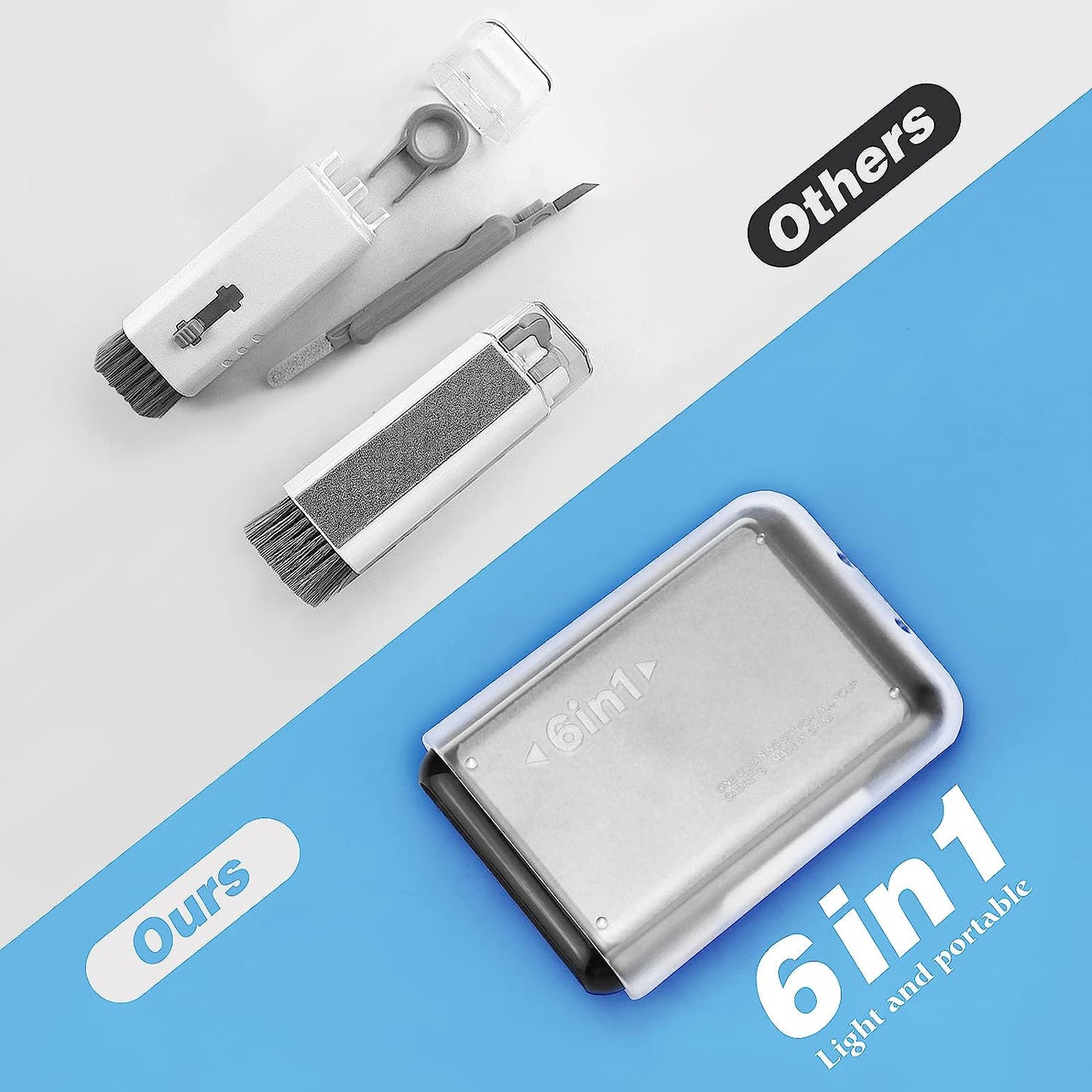 Airpod Cleaner Kit, Howkes 6 in 1 Keyboard Cleaning Kit with Key Puller, Electronic Cleaner Kit for Phone Computer Macbook Earbud, Portable All-In-One Cleaning Kit (Black)  Shenzhen Mackinpoint Technology Co.   