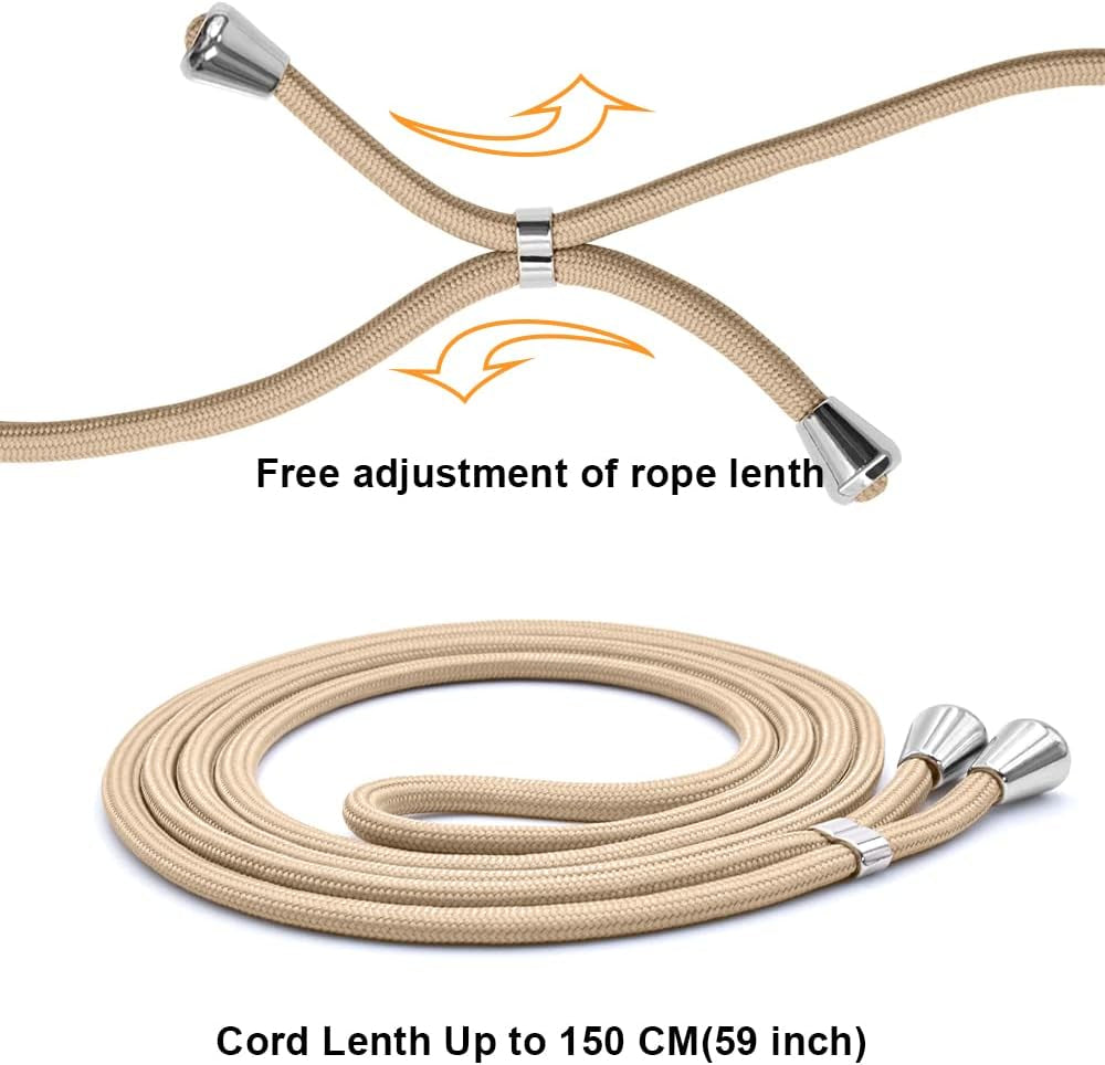 YESPURE Crossbody Case for Google Pixel 6 Pro 6.71Inch,Clear Transparent TPU Soft Phone Cover for Google Pixel 6 Pro with Neck Cord Lanyard Strap-Clear - Beige  YESPURE   