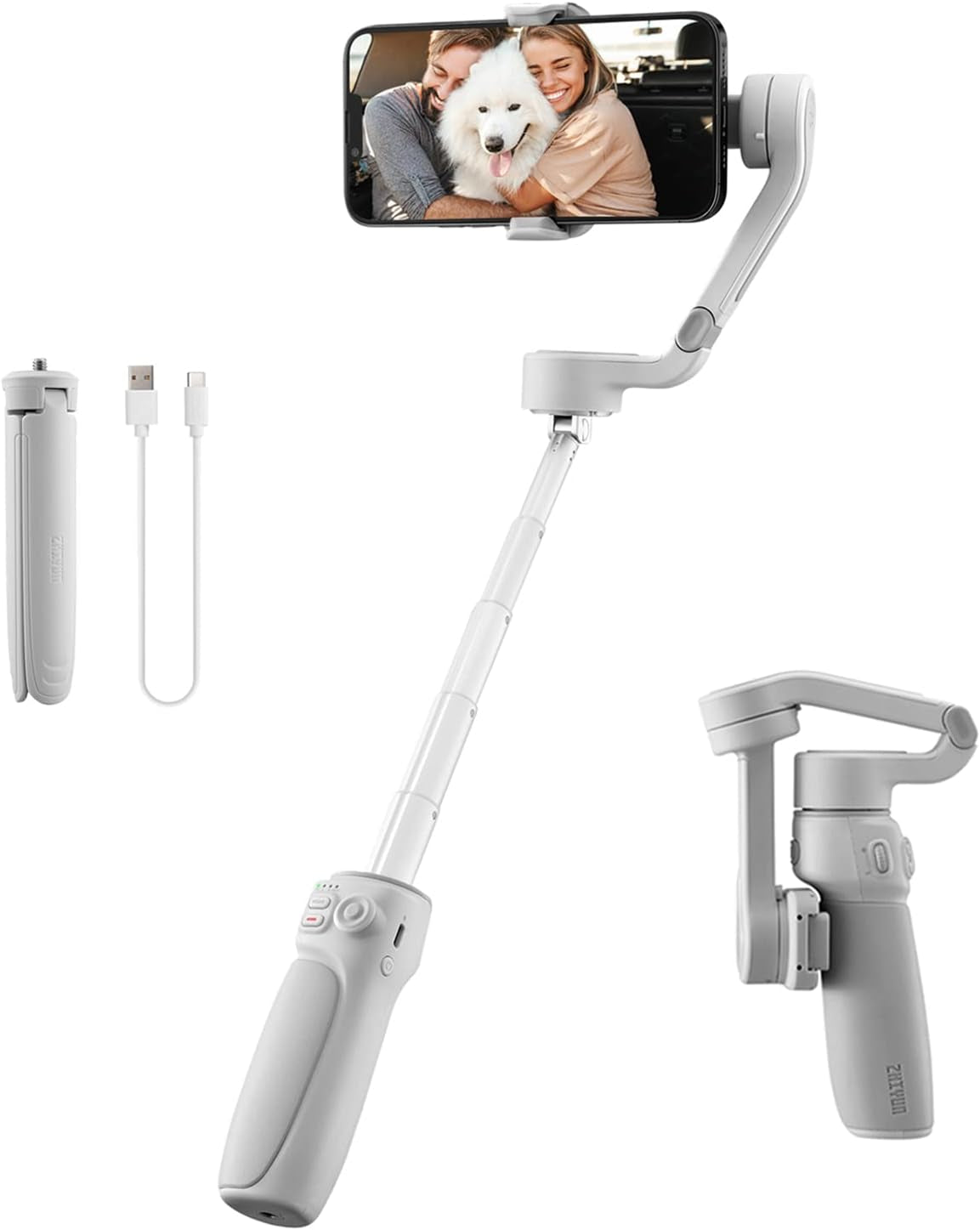 Zhiyun Smooth Q4 Smartphone Gimbal Stabilizer, 215Mm Built-In Extension Rod Compatible with Android and Iphone for Vlog Tiktok Youtube Video  zhi yun   