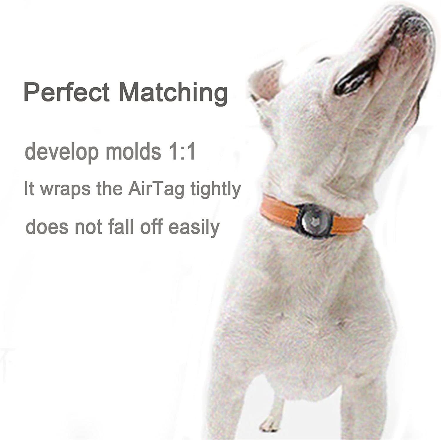 Case for Airtag Dog Collar, Flexible TPU Cover Fits Pet Cat Collars, Protective Anti-Scratch Case Compatible with Airtag 2021  DOGOWU   