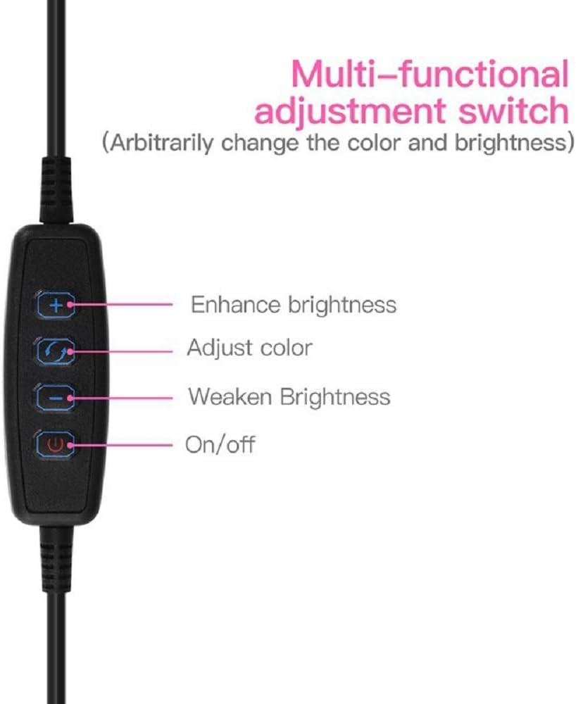 Webcam Light Stand for Live Stream,Upgrade Selfie Ring Light with Webcam & Cell Phone Holder Mount for for Logitech C925E, C922X, C930E,C922,C930,C920,C615,Brio 4K  samiadat   