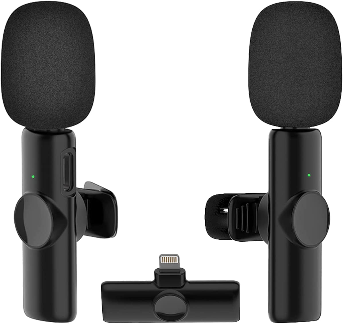 Frazily Lavalier Wireless Microphone for Iphone Ipad,Mini Clip on Microphone Mic for Video Recording - Pack of 2  Frazily   