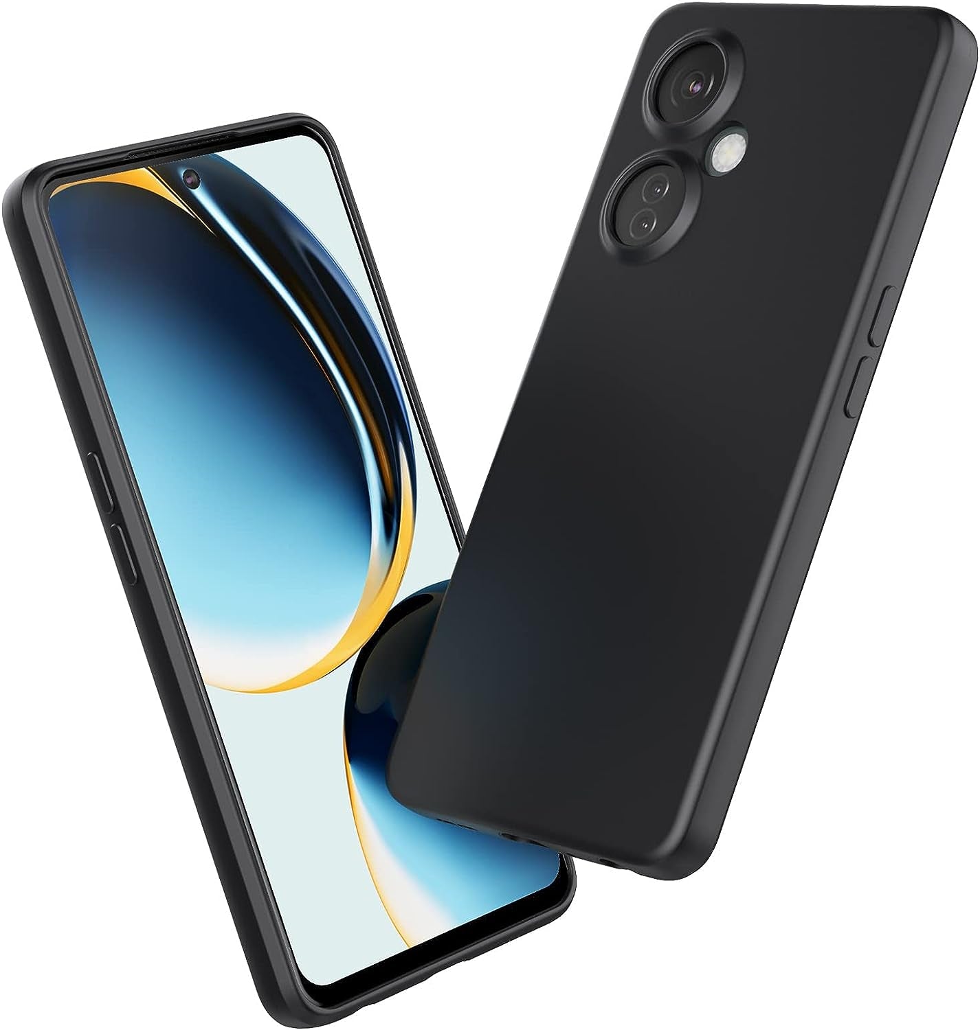 Foluu Silicone Case for Oneplus Nord N30 5G, Liquid Gel Rubber Case with Soft Microfiber Lining Cushion Slim Hard Shell Shockproof Protective Cover for Oneplus Nord N30 5G 2023 (Black)  Foluu   