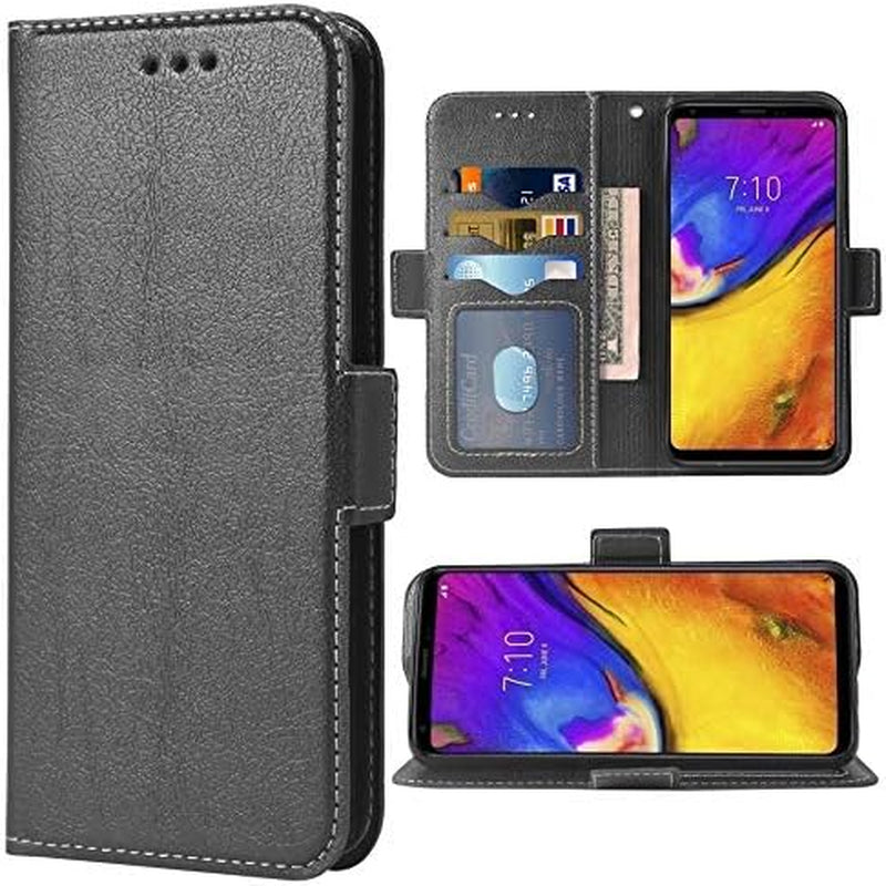 Phone Case for LG V35 Thinq V30 plus Folio Flip Wallet Case,Pu Leather Credit Card Holder Slots Full Body Protection Kickstand Protective Phone Cover for LGV30 LGV35 Thin Q LG30 LG35 V35Thinq Black  WWAAYSSXA   