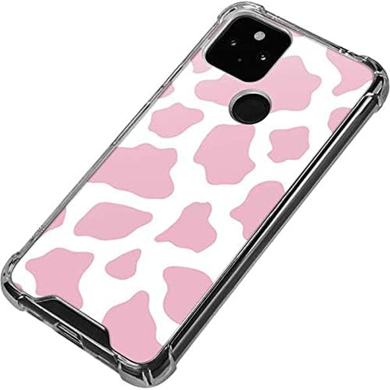 Skinit Clear Phone Case Compatible with Google Pixel 4A 5G Originally Designed Pink Cow Print Design  Skinit   