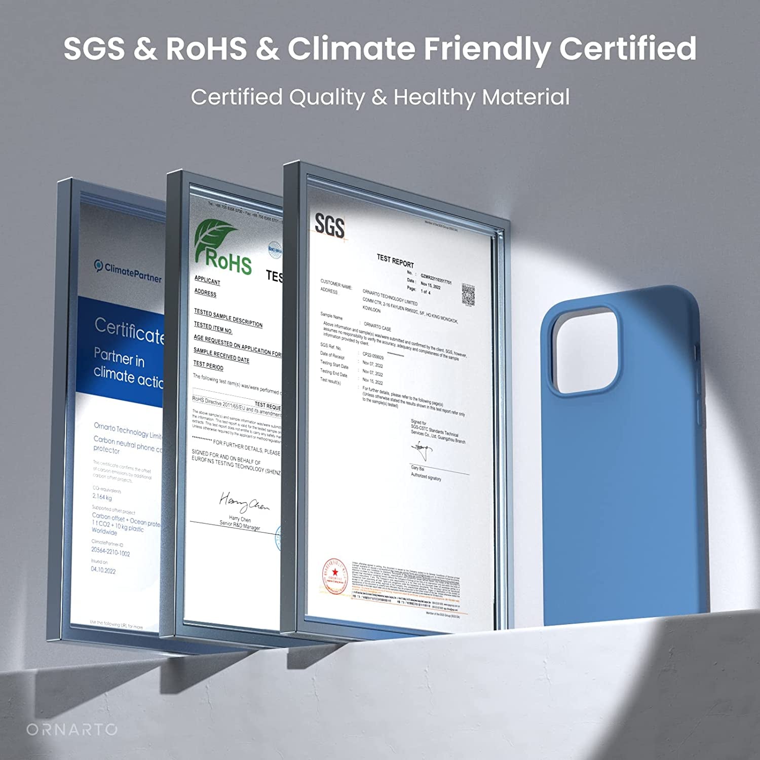 ORNARTO Compatible with Iphone 14 Pro Case 6.1, Slim Liquid Silicone 3 Layers Full Covered Soft Gel Rubber Phone Case Protective Cover with Microfiber Lining 6.1 Inch-Blue  ORNARTO   