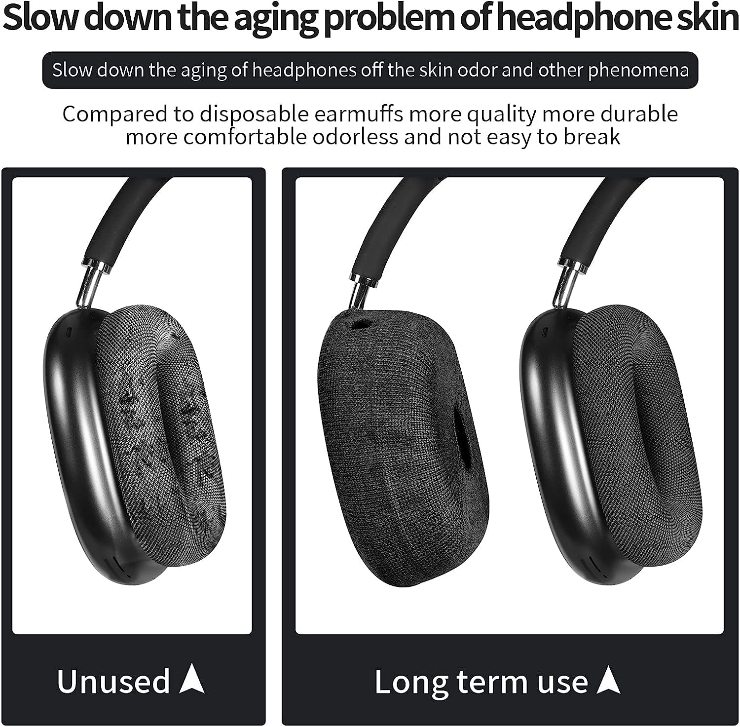 JHK for Airpods Max Ear Cushions Replacement Ear Pad Covers Airpod Pro Max Ear Cushions, Replacement Cat Ears Silicone Headband Airpod Max Accessories Gift: a Pair of Dustproof Knitted Covers (Green)  JHK   