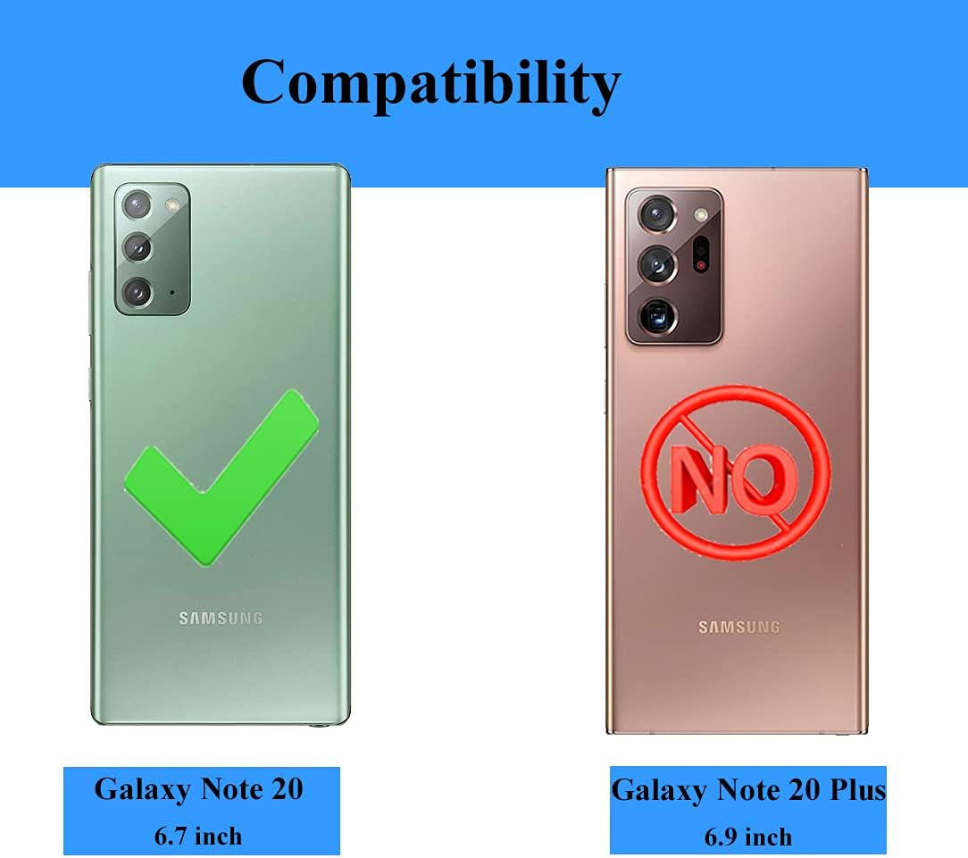 Samsung Galaxy Note 20 Case, Note20 5G Case with HD Screen Protectors, Androgate Military-Grade Metal Ring Holder Kickstand 15Ft Drop Tested Shockproof Cover Case for Samsung Galaxy Note 20 Teal  E&M Tek   