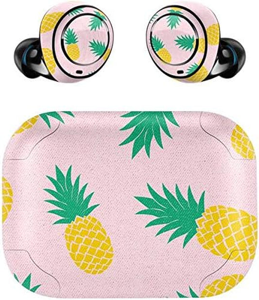 Skinit Decal Skin Compatible with Echo Buds - Officially Licensed Originally Designed Summer Pineapples Design  Skinit   