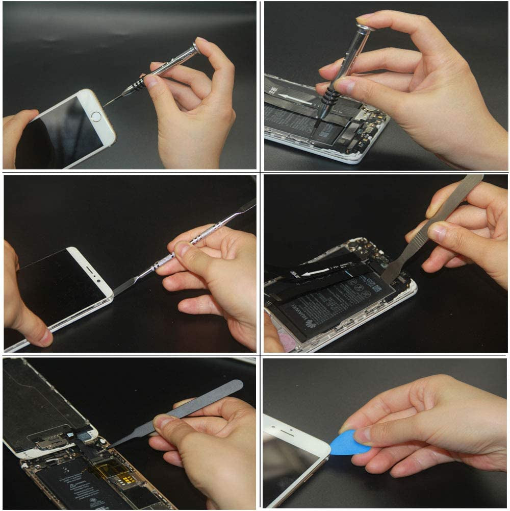 Ewparts 9 Pieces Laptop Pry Tool Kits Mobile Battery Prying Metal Spudger Set Plastic Pry Tool Kit Phone Screen Repair Tools Kit for Computer Electronics Screen Opening Repair Tool Kit  Ewparts   
