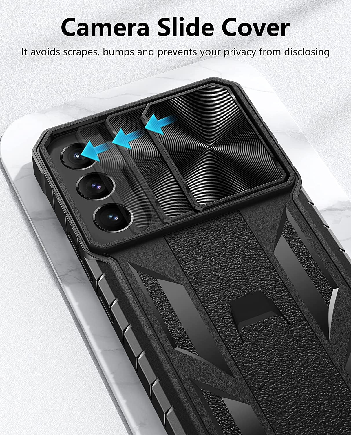 WTYOO for Samsung Galaxy S22-Plus Case: Military Grade Drop Proof Protective Rugged TPU Matte Shell | Shockproof Durable Protection Tough Cell Phone Cover with Built-In Kickstand  WTYOO   