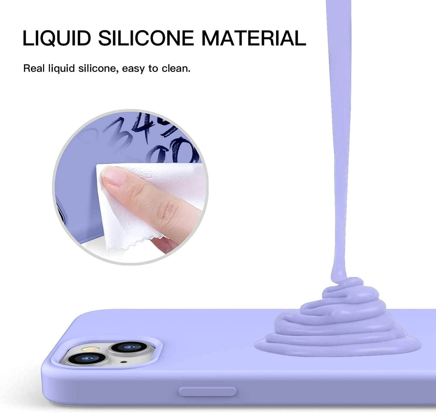 ZUSLAB Real Silicone Case Compatible with Apple Iphone 13 Mini Case 5.4 Inch (2021), Liquid Silicone Anti-Scratch Gel Rubber Shockproof Cover Drop Full Protection Case- Purple  ZUSLAB   