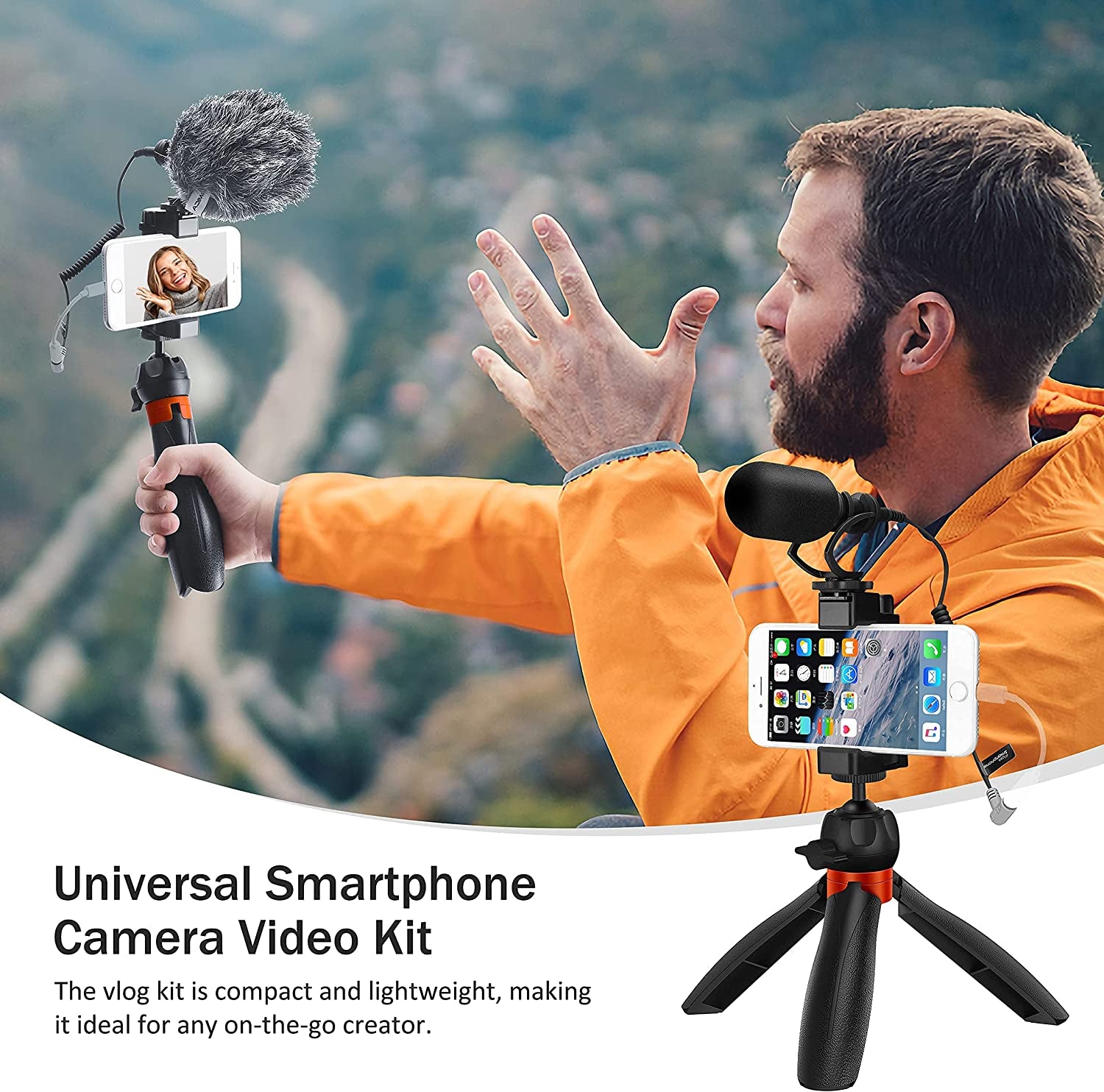 Comica Smartphone Microphone with Mini Tripod, CVM-VM10-K2 PRO Video Shotgun Mic for Iphone and Android Phones, Vlogging Kit for Youtube Recording Facebook Live,Filmmaker Accessories  comica   
