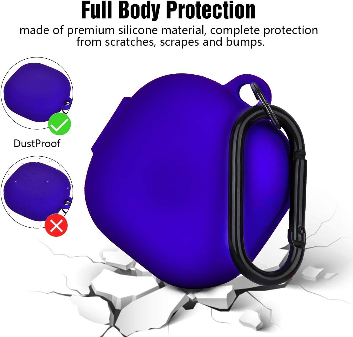 AIRSPO Silicone Case Compatible with Samsung Galaxy Buds 2 Pro/Galaxy Buds 2/ Galaxy Buds Pro/Galaxy Buds Live Case (Cobalt Blue)  AIRSPO   