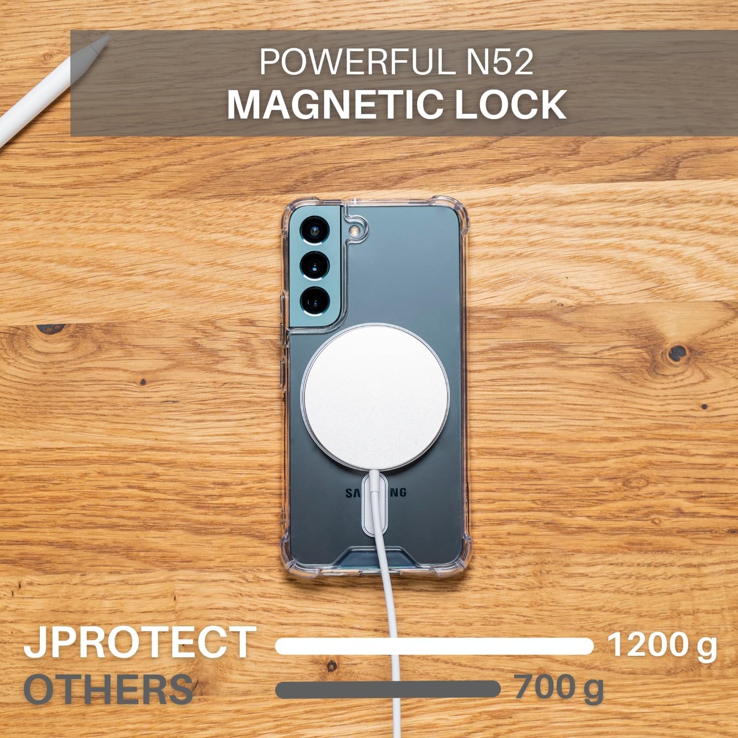 Jprotect Magnetic Case for Samsung Galaxy S22 plus for Magsafe Case/Shockproof Samsung S22 plus Case for Magsafe Transparent/Clear Phone Case Funda Para Samsung Galaxy S22 plus Case Magnetic  JProtect   