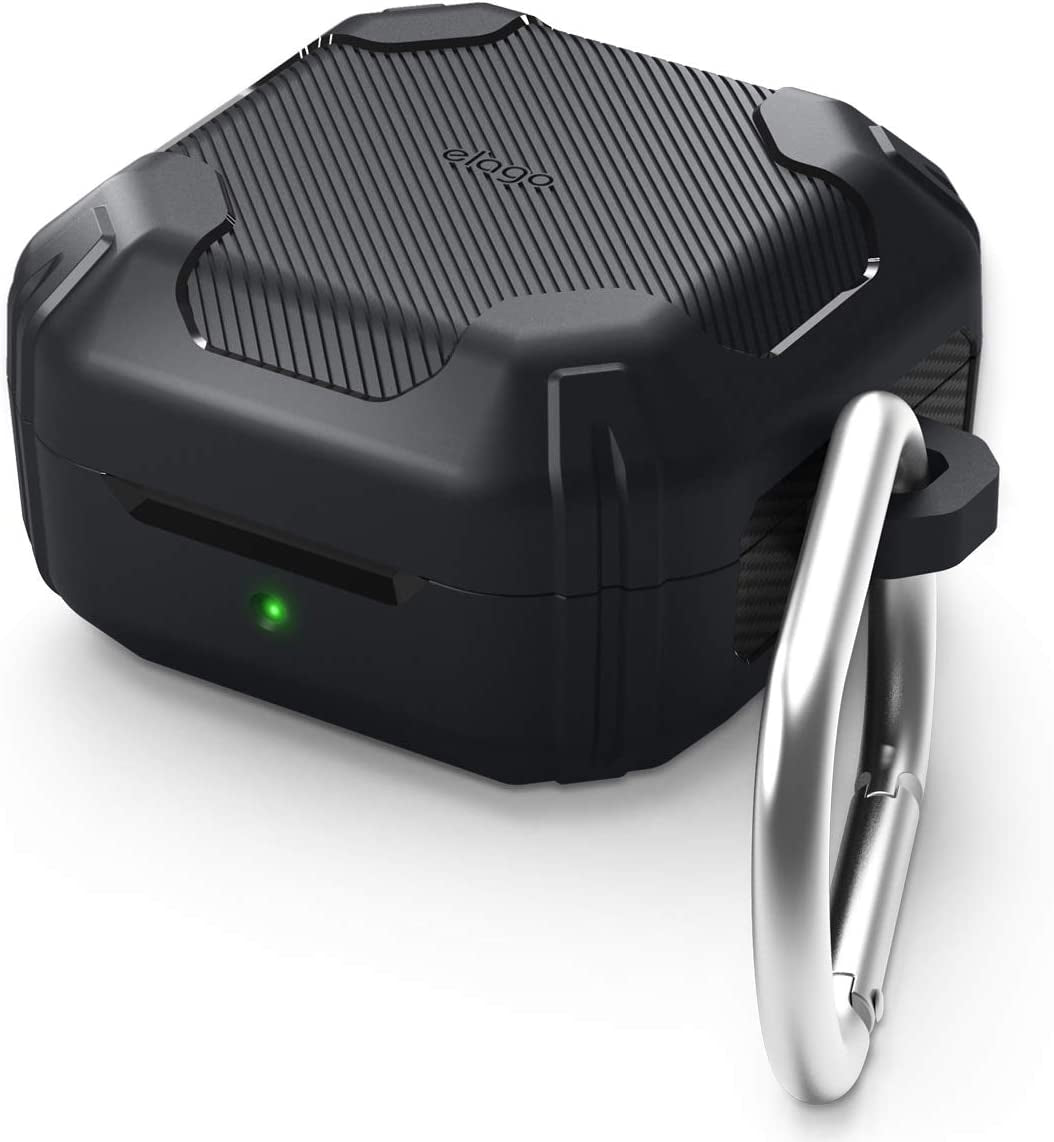 Elago Armor Case Compatible with Samsung Galaxy Buds 2 Pro (2022) / Galaxy Buds 2 (2021) / Galaxy Buds Pro (2021) / Galaxy Buds Live (2020) [US Patent Registered] [Black]  elago   