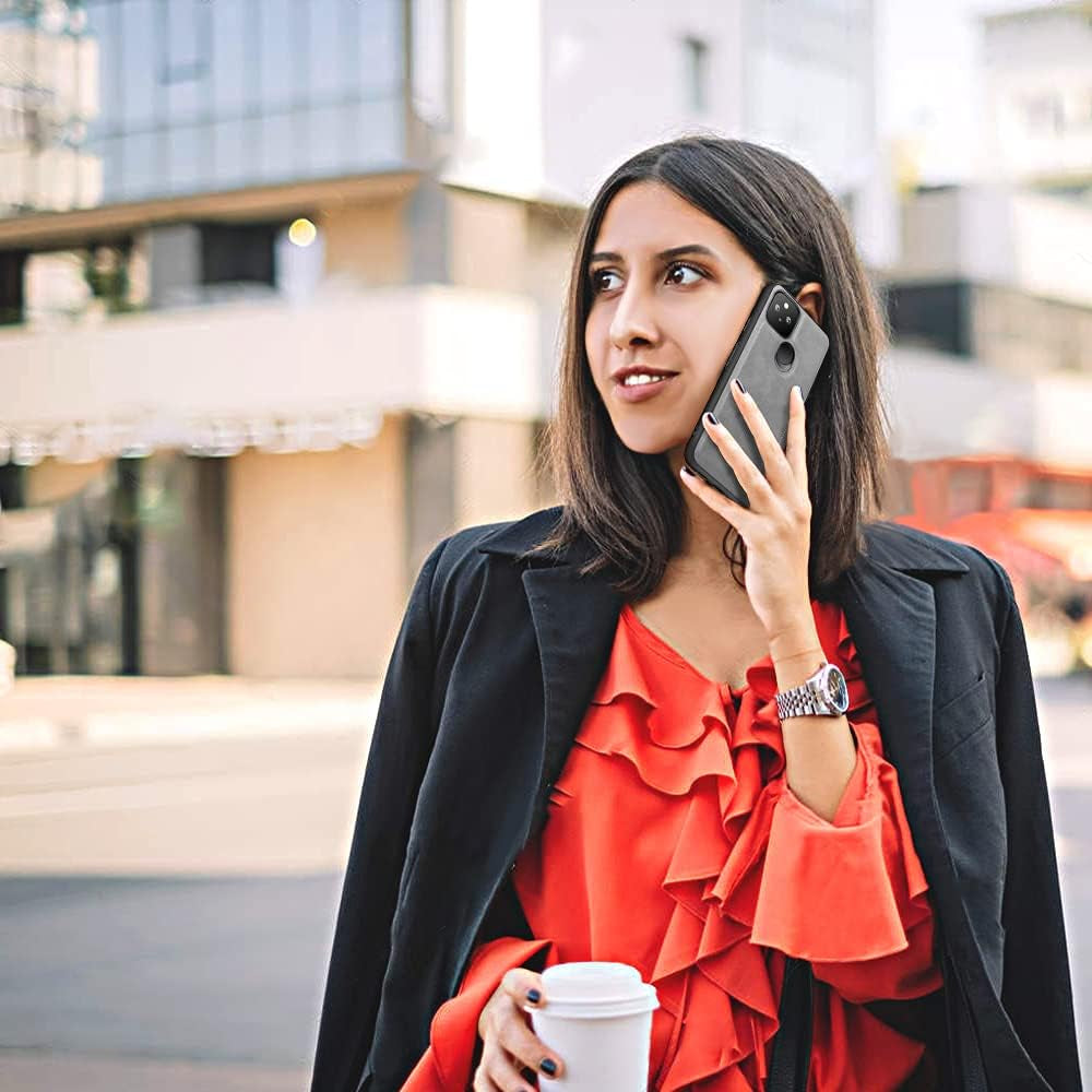 X-Level Google Pixel 5 Case,Anti-Scratch Premium Leather Soft TPU Bumper Shockproof Protective Phone Cover Case for Google Pixel 5 6.0 Inch (Gray)  X-level   