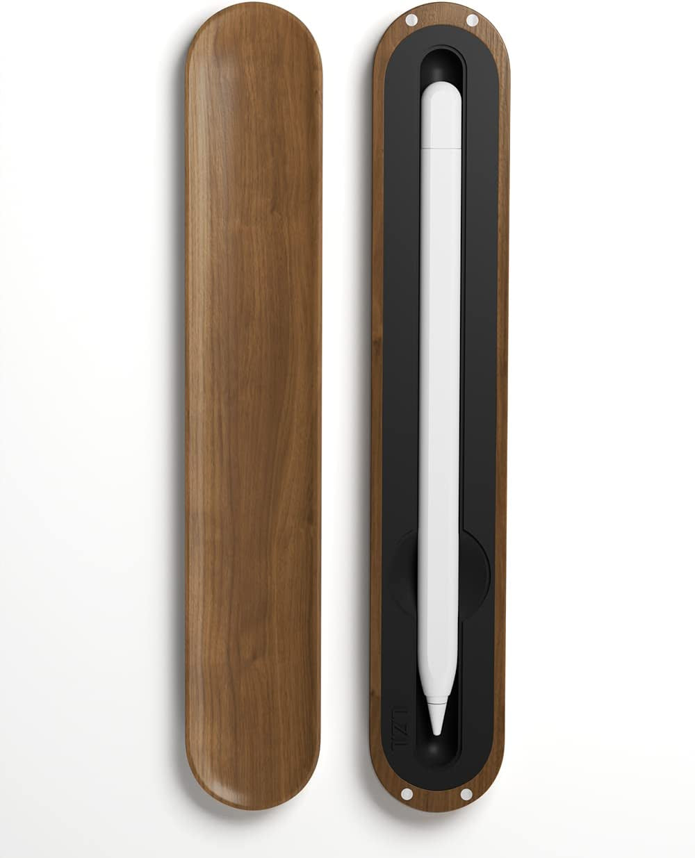AFOOYO Walnut Case Holder for Apple Pencil 1St and 2Nd Generation Premium Carrying Case Protective Silicone Base Sleeve Compatible with Apple Pen Accessories, Pen Tips, Caps (Pencil with Thin Case)  AFOOYO   