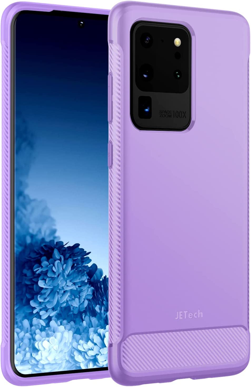 Jetech Slim Fit Case Compatible with Samsung Galaxy S20 Ultra 5G (2020), Thin Phone Cover with Shock-Absorption and Carbon Fiber Design (Light Purple)  JETech   