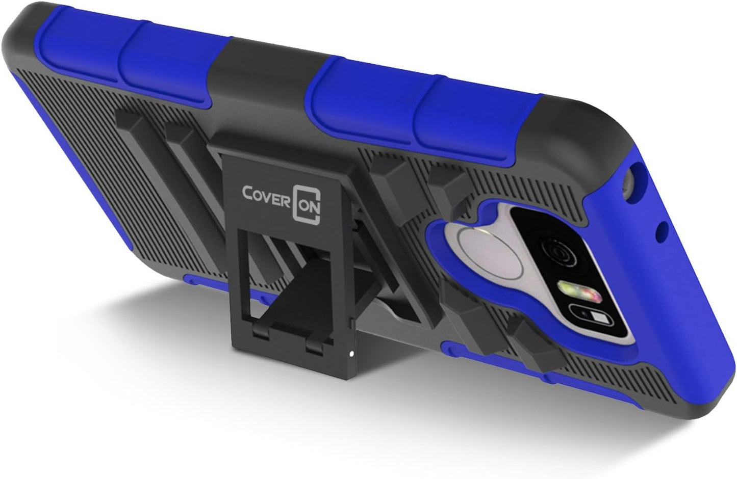 Coveron Kickstand Belt Clip Explorer Series for LG G6 / G6 plus Holster Case, Blue on Black  CoverON   