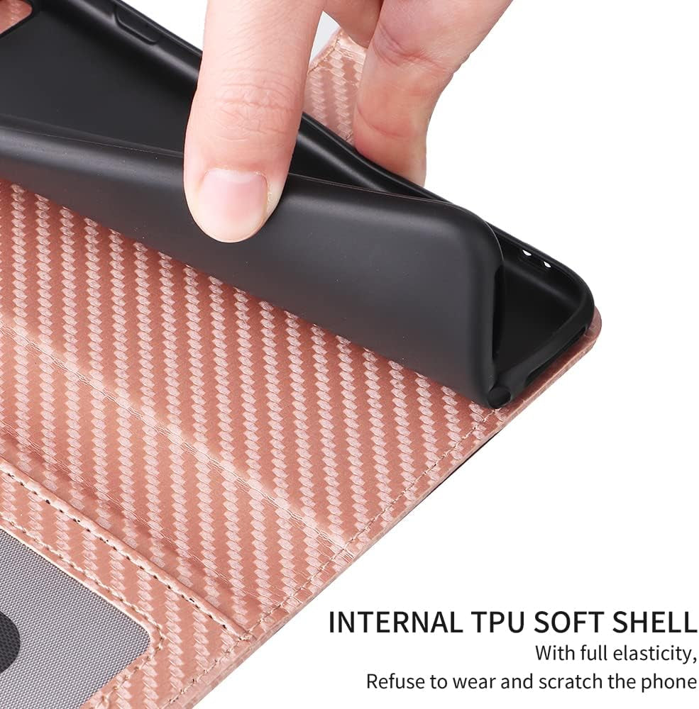 WWAAYSSXA Compatible with LG G6 Wallet Case Wrist Strap Lanyard and Leather Flip Card Holder Stand Cell Accessories Phone Cover for LGG6 Thinq LG6 Thin Q G 6 plus G6+ 6G VS988 H872 Women Men Rose Gold  WWAAYSSXA   