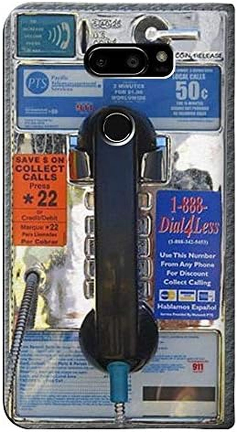 RW0087 Payphone PU Leather Flip Case Cover for LG V30, LG V30 Plus, LG V30S Thinq, LG V35, LG V35 Thinq  jjphonecase   