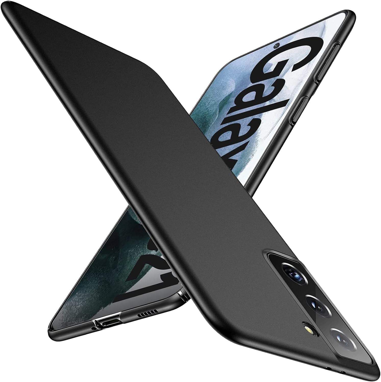 Ultra Thin Case for Samsung Galaxy S21 5G, New Premium Material Slim Phone Case [Silky Touch & Anti-Fingerprint] Matte Texture Hard Plastic Back Cover with Camera Protection for Samsung S21 5G (Pink)  Gxmeuie Black  