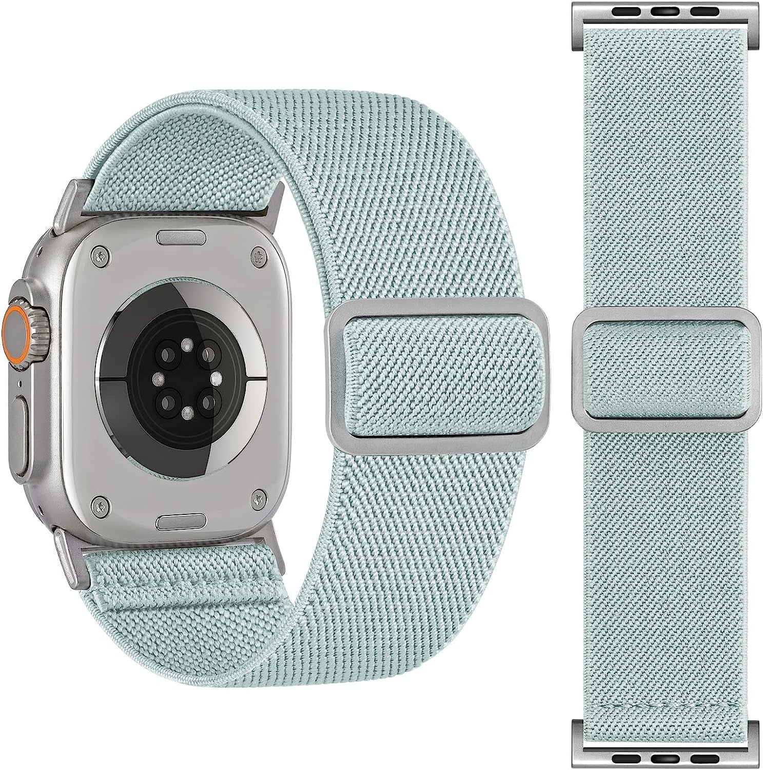 25MM/30MM Wide Stretchy Nylon Compatible with Apple Watch Ultra Band 44Mm 45Mm 49Mm 38Mm 40Mm 41Mm 42Mm, Adjustable Sport Soft Elastic for Apple Watch Band Men, Wristband for Iwatch SE 8 7 6 5 4 3 2 1  HEARTBOOM Succulent 38mm/40mm/41mm(Band width 25mm) 