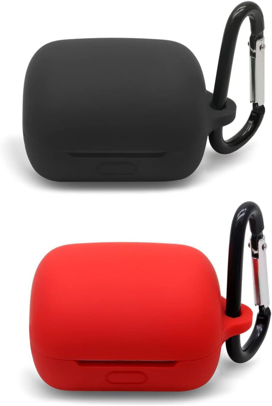 [2 Pack] Silicone Case for Sony Linkbuds WF-L900 Truly Wireless Earbud,Premium Soft Skin Cover Shock-Absorbing,Anti-Scratch Protective Case with Keychain,Black Pink  20220406sn-8 Black+Red  