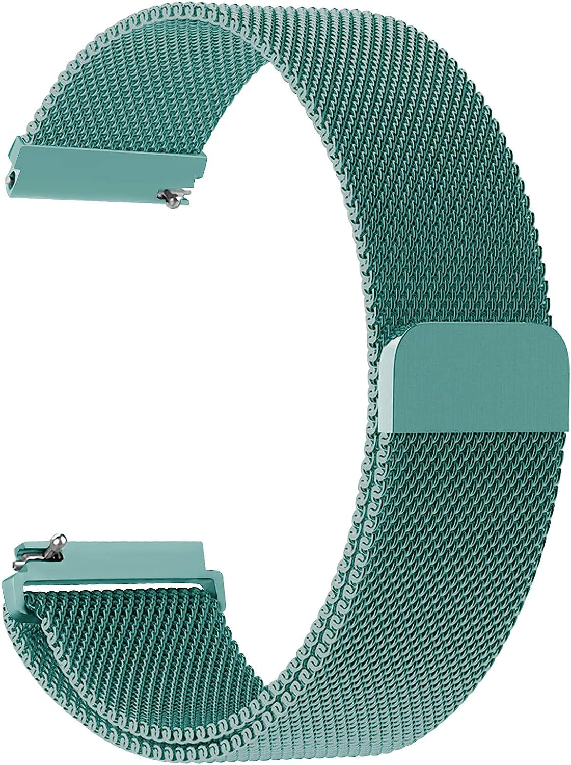 20Mm Quick Release Watch Band Metal Strap for Samsung Galaxy Watch 5 4 3 40Mm 41Mm 42Mm 44Mm 45Mm 46Mm Magnetic Mesh Watch Band for Amazfit Bip U Pro/Gts for Galaxy Watch Active/Active 2 40Mm 44Mm  DMVEIMAL Pine green  